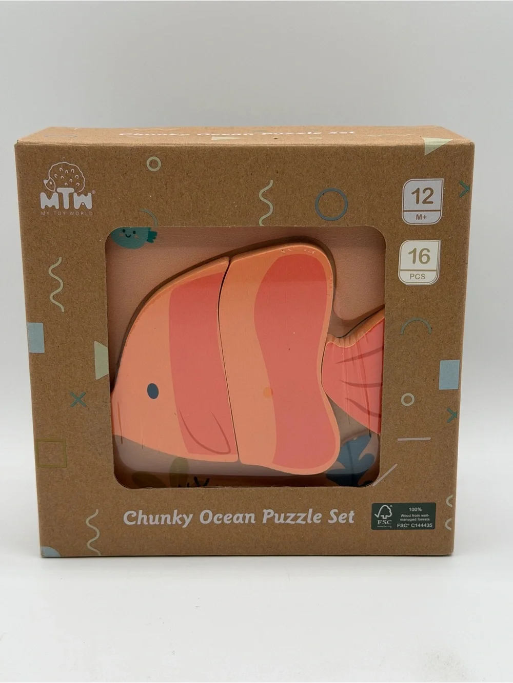 My Toy World Chunky Ocean Puzzle Set 16 Pieces - Brand New